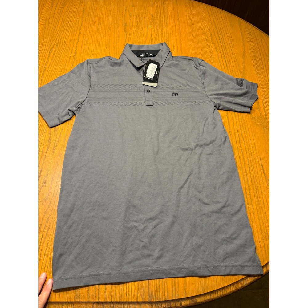New men's medium Travis Mathew golf polo gray with logo